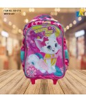 WHITE CAT School Backpack With Wheels, Lunch Box & Pencil Case ITEM NO.15013T-3
