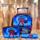 ROCO SUPERHERO KIDS' TROLLEY SCHOOL BACKPACK WITH WHEELS, LUNCH BOX & PENCIL CASE ITEM NO.RQ-UQJM2333TY