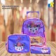 Roco Be Awesome Kitty Kids' Trolley School Backpack With Wheels, Lunch Box Bag& Pencil Case Item No.RQ-UQJM2326TY