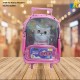 SELFIE QUEEN School Backpack With Wheels, LunchBox & Pencil Case ITEM NO.RQUQJM2329TY