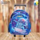 Outer Space Kids' Trolley School Backpack With Wheels, Lunch Box Bag & Pencil Case Item No.15004T-3