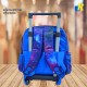 Outer Space Kids' Trolley School Backpack With Wheels, Lunch Box Bag & Pencil Case Item No.15004T-3