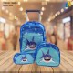 SHARK BAG School Backpack With Wheels, Lunch Box & Pencil Case ITEM NO.15008T-3