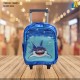 SHARK BAG School Backpack With Wheels, Lunch Box & Pencil Case ITEM NO.15008T-3