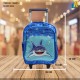 SHARK BAG School Backpack With Wheels, Lunch Box & Pencil Case ITEM NO.15008T-3