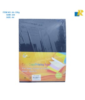 YUAN DA LONG Colored Paper A4- 230-GSM - Colored Card (Pack of 100 Sheets) ITEM NO: A4-230g