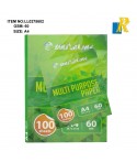 SINARLINE- 100 Sheets, 60 -GSM Printing Paper, A4 Size, White ITEM NO: LL0275602