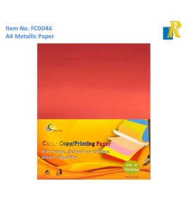 YUAN DA LONG Metallic Red Cardstock Copy/Printing Paper- Pack of 100 -Craft Paper ITEM NO: FC0046