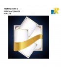 Award Certificates - 20 Blank Plain White Paper Sheets - with Gold Foil Metallic Border Item No.24606-5