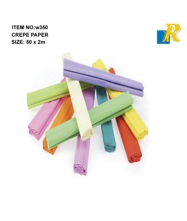 Crepe Paper 10 Rolls 50 x 200 cm Colourful Crepe Paper/Ideal for Creative Hobbies -ITEM NO:w350