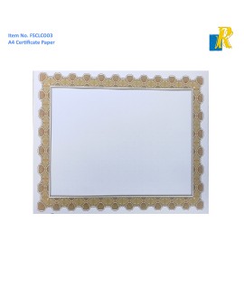 Award Certificates - 10 Blank Plain White Paper Sheets -120GSM- Item No.FSCLC003