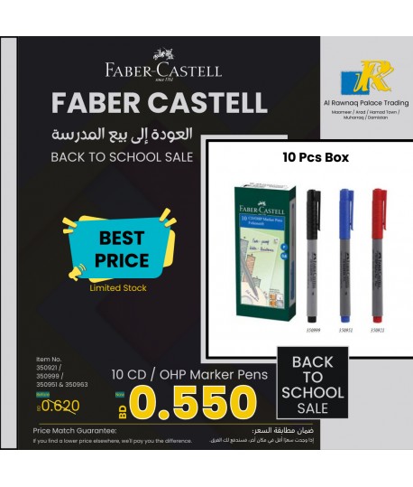 Faber Castell 10 CD / OHP Marker Pens - Folienstift
