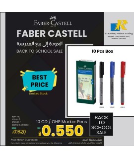 Faber-Castell CD/OHP Marker Pens Folienstift Set Of 10 - 0.8mm