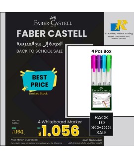 Faber-Castell Slim Whiteboard Marker in Fashion Colours, 4 Pcs, Item No.156074