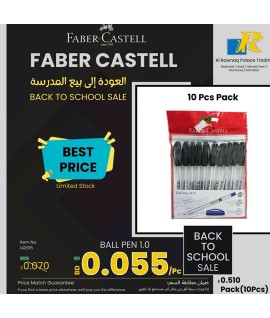 Faber-Castell Ballpoint Pen (1423, Black,1.0mm, Box of 10)ITEM NO:142615