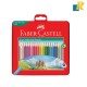 Faber-Castell Grip Colour Pencils 24 Colour In A Flat Metal Tin, Black-ITEM NO:116256