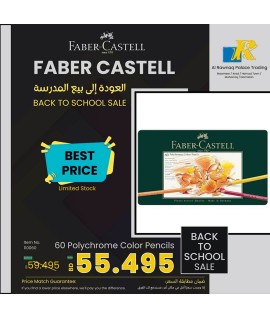 Faber-Castell Polychromos Colour Pencils, Tin of 60-ITEM NO:110060