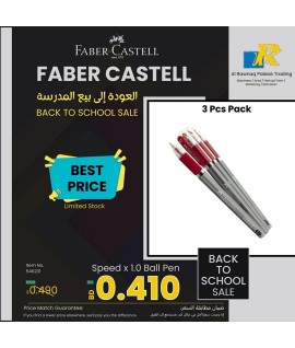 Faber castell Ballpoint pen, 1.0 mm, Speedx red-ITEM NO: 546231