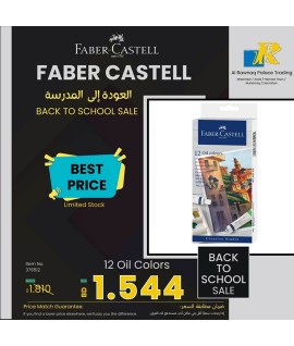 Faber-Castell Oil Colours, Multi-12× 9ml-ITEM NO:379512