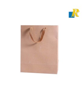 Natural Paper Bags [Pack of 12] Recyclable Kraft Paper Gift, Food Service Bags-ITEM NO:15x6x20