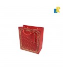 12-Pack Color Paper Bags With Golden Print / Rope Handle & Tag 23x18x10cm Item No.10405-157