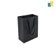 12-Pack Black Paper Bags 28x10x20cm Plain Paper Bags with Ribbon Handle Item No.BG026