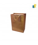 12-Pack Color Paper Bags With Golden Print / Rope Handle & Tag 32x12x26cm Item No.10405-210