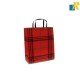 12 pc Color Paper Bags 26x12x32cm Check Design with Nylon Handles, for Gift Bags and Shopping Bags Item No. 26x32x12