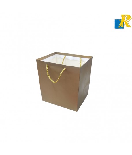 12-Pack Color Paper Bags With Rope Handle 21x22x17cm Item No.20252675