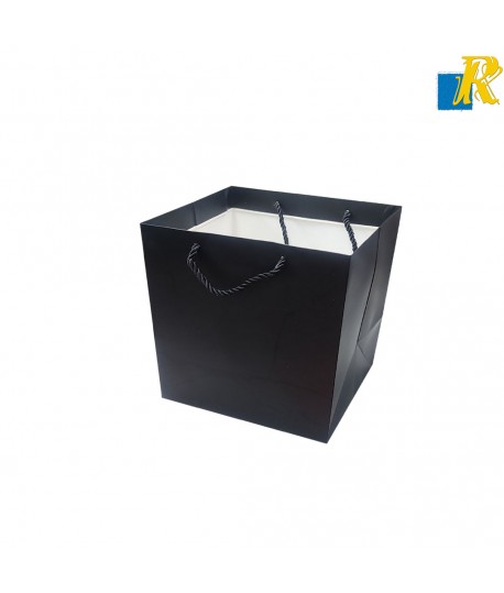 12-Pack Color Paper Bags With Rope Handle 21x22x17cm Item No.20252672