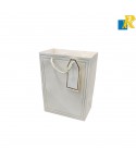 12-Pack Color Paper Bags With Golden Design,Rope Handle & Tag 18x23x10cm Item No.20252623