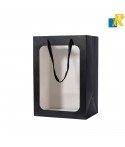 12-Pack Paper Bags With Window & Ribbon Handle 25x35x18cm Item No.20252822