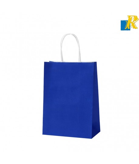 12-Pack Small Color Kraft Paper Bags With Handle & Tag 16x20x8cm Item No.20252709