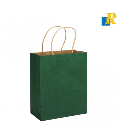 12-Pack Small Color Kraft Paper Bags With Handle & Tag 16x20x8cm Item No.20252705