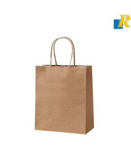 12-Pack Small Color Kraft Paper Bags With Handle & Tag 16x20x8cm Item No.20252704