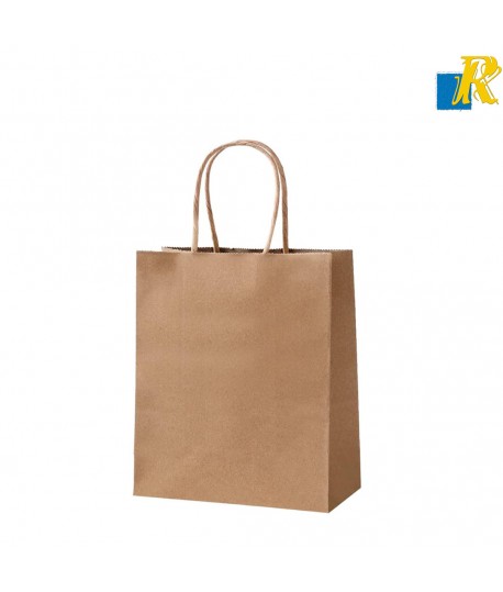 12-Pack Small Color Kraft Paper Bags With Handle & Tag 16x20x8cm Item No.20252704