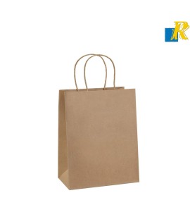 12-Pack Small Color Kraft Paper Bags With Handle & Tag 26x32x12cm Item No.20252748