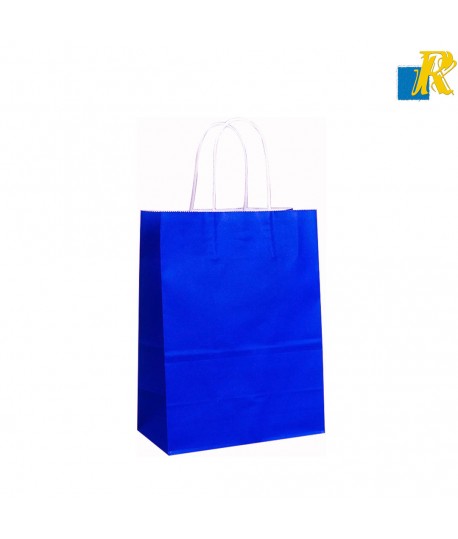 12-Pack Small Color Kraft Paper Bags With Handle & Tag 26x32x12cm Item No.20252753