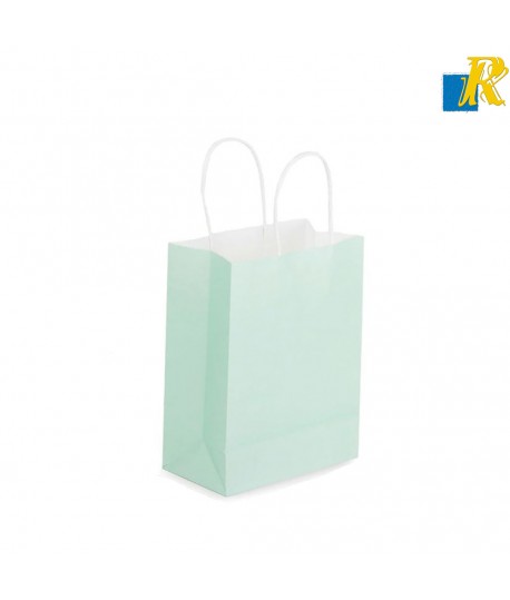 12-Pack Small Color Kraft Paper Bags With Handle & Tag 26x32x12cm Item No.20252763