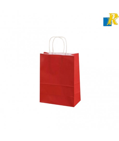 12-Pack Small Color Kraft Paper Bags With Handle & Tag 21x27x10cm Item No.20252722