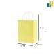 12-Pack Small Color Kraft Paper Bags With Handle & Tag 21x27x10cm Item No.20252738