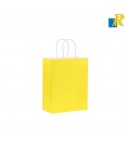 12-Pack Color Kraft Paper Bags With Handle & Tag 21x27x10cm Item No.20252736