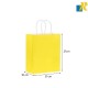 12-Pack Small Color Kraft Paper Bags With Handle & Tag 21x27x10cm Item No.20252736