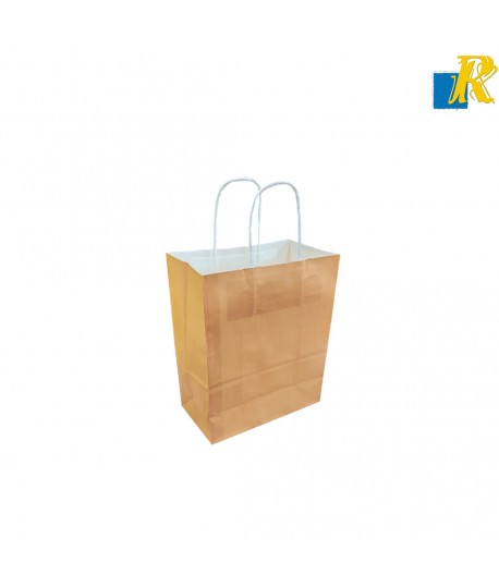 12-Pack Color Kraft Paper Bags With Handle & Tag 21x27x10cm Item No.20252723