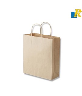 25-Pack Color Kraft Paper Bags With Handle & Tag 24x8x18cm Item No.24x8x18