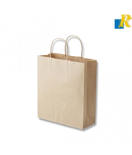 25-Pack Color Kraft Paper Bags With Handle & Tag 24x8x18cm Item No.24x8x18