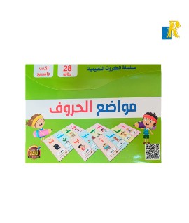 28 Flashcards - Learn the positions of Arabic letters Learning Toys for Kids/Children/Adults