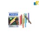 Doms Non-Toxic Dustless Coloured Chalk Pack of 10  Multicolor Shades (Art No.7208)