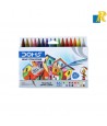 DOMS Non-Toxic Triangle Extra Long Wax Crayons Set in Cardboard Box ,16+1 Assorted Shades(Art No.8101)