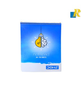 Doms Spiral Notepad single line / A4 (29.7*21cm), 50 sheets ( Art No. 8977 )